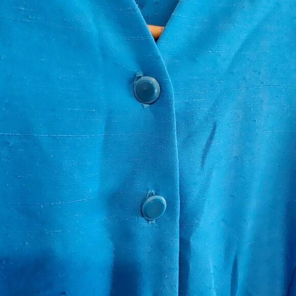 Vintage Pinup Dress Womens Size XL 70s Pleated Button Down Preppy Midi Handmade - Picture 6 of 9